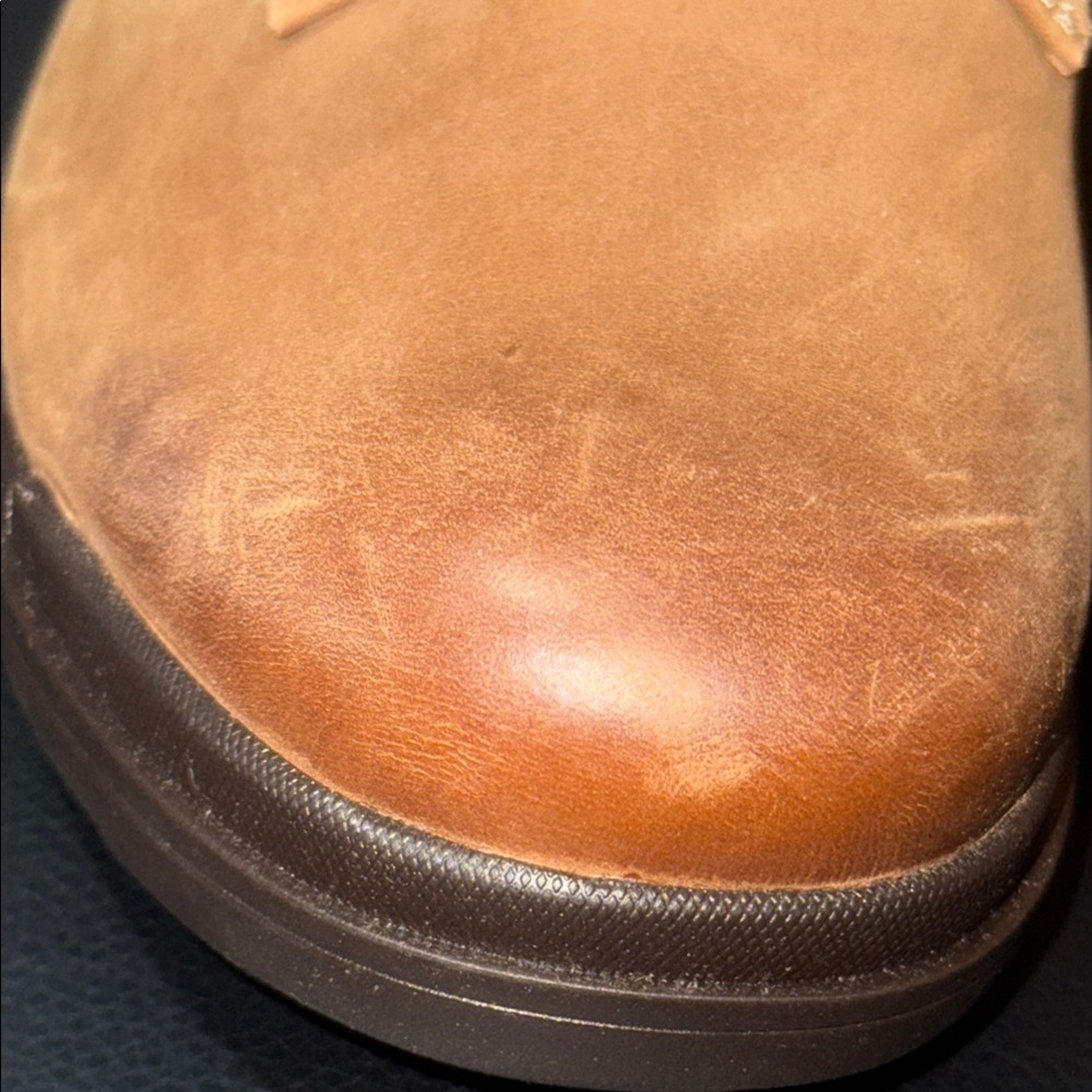 UGG Tan Combat Moto Boots with Lace-Up Design 9.5 - Picture 6 of 7